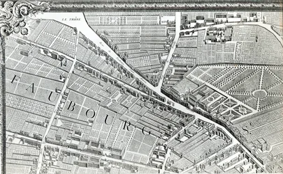 Párizs terve, „Plan de Turgot” néven ismert, Claude Lucas metszete, 1734-39